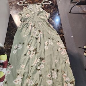 Faded rose long dress